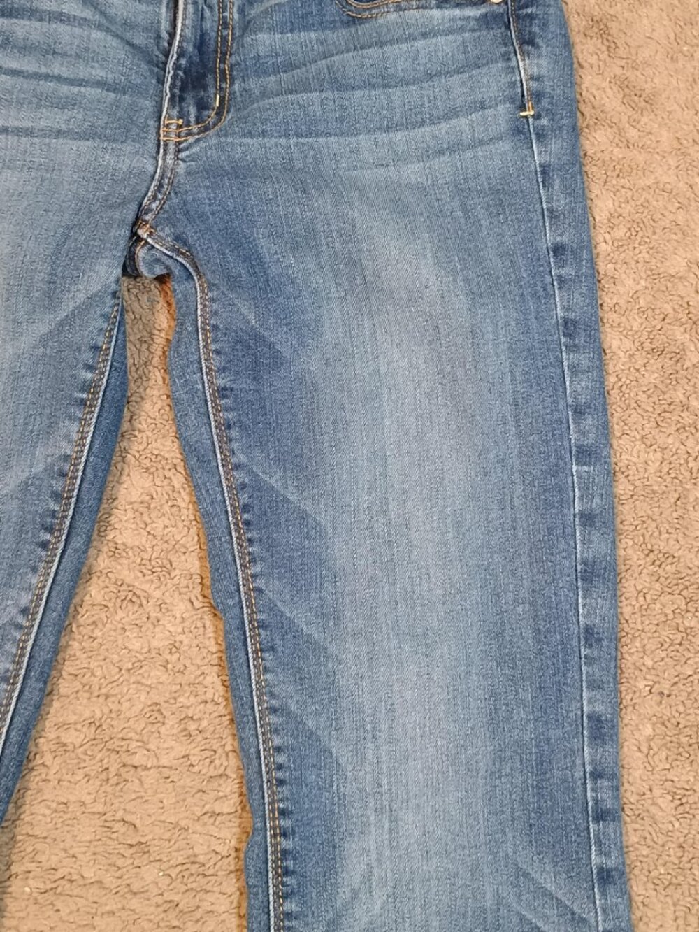 American Eagle/Artist Jeans/Womens 8 Long Blue Low Rise Flare Bootcut Y2K Festiv - Picture 8 of 11